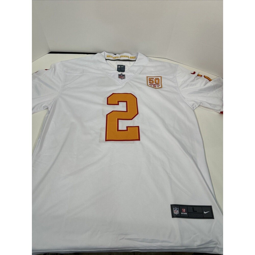 NFL Tampa Bay Buccaneers Nike White #2 Egbuka Jersey Men’s Sz L